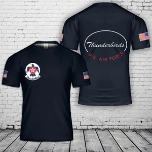 Camiseta Nombre Personalizado US Air Force Thunderbirds 3D Negra Unisex S5XL - Imagen 1 de 2
