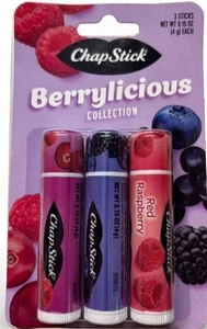 CHAPSTICK BERRYLICIOUS 3pk NEW Collection NEW Flavors! - Picture 1 of 1