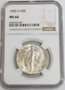 1945-D MS66 Walking Liberty Half Dollar NGC - Picture 1 of 2