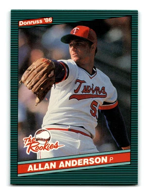 Allan Anderson 1986 Donruss The Rookies #3 Minnesota Twins NM-MINT - Image 1 of 2