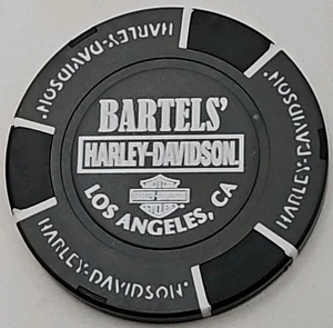 BARTEL'S HARLEY DAVIDSON OF LOS ANGELES, CALIFORNIA DEALERSHIP POKER CHIP NEW - Picture 1 of 2