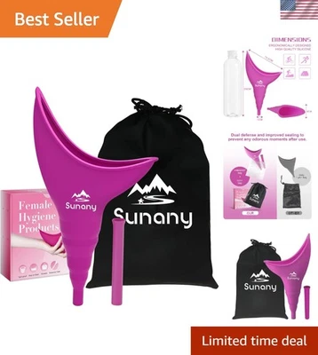 Urinario hembra portátil con embudo de silicona - Ideal para acampar y viajar Foto 1 de 4