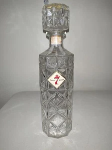 Vintage Segram’s Seven Crown Glass Bottle Decanter When Original Cork - Picture 1 of 3