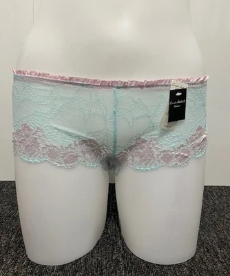 Carrie Amber Lace Boyshorts CA5066P Blue/Pink IN-STOCK - Image 1 of 3