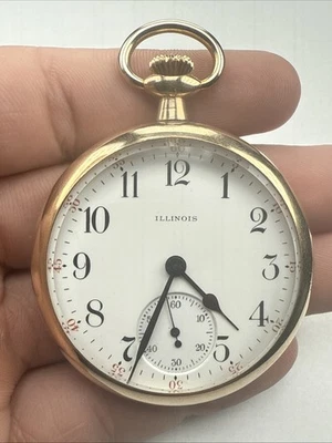 1916 Illinois Stewart Pocket Watch 15j Stewart Size 16s Model 7 Grade 603 Runs - Image 1 of 4