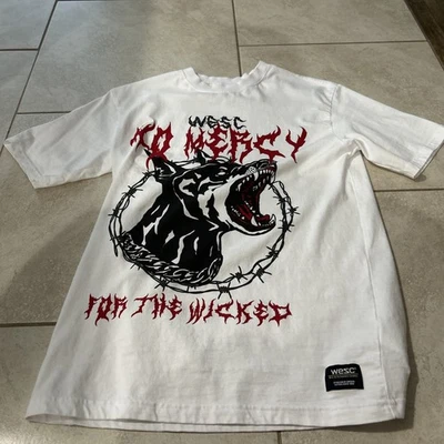 Мужская футболка WesC No Mercy for The Wicked белая мужская большого размера маленькая - Изображение 1 из 4
