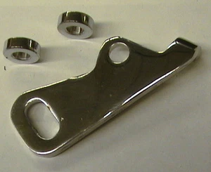 70-84 FLH Shovelhead REAR BRAKE PEDAL STOP PLATE with SPACERS 42411-70 50668-35 - Picture 1 of 2
