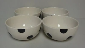 Lenox DECO DOT BLACK Fruit Bowls SOLD IN SET OF FOUR - Picture 1 of 3