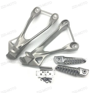 Silver Rear Passenger Foot Pegs Bracket For Kawasaki Ninja ZX6R/636 2005-2008 - Bild 1 von 7