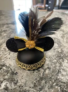 Disney Parks MINNIE MOUSE GOLD FEATHER Ear Hat Ornament, LE #1654 Of 6500 RARE! - Picture 1 of 6