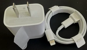 Original Apple iPhone X 14 13 12 11 Pro Cargador 20W Cable de Datos de Iluminación - Imagen 1 de 9