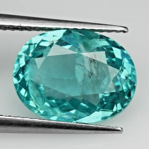 Color Paraiba 100 % natural 4,45 quilates. Piedra preciosa suelta apatita azul neón. - Imagen 1 de 3