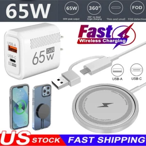 For Apple iPhone 16 15 14 13 Pro Max Mag safe Wireless Fast Charger Magnetic Pad - Picture 1 of 19
