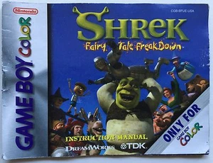 SHREK FAIRY TALK~ INSTRUCTION MANUAL BOOKLET ~ NINTENDO GAME BOY FREE SHIPPING - Picture 1 of 1