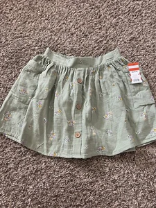 Girls Button Detail Skirt - Cat & Jack Army Green XL - Picture 1 of 5
