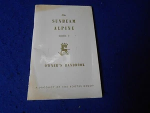 NOS Sunbeam Alpine Series V (5) Owners Handbook 6601245 - Bild 1 von 8