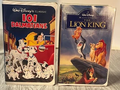 Disney VHS "Double Feature" 1992 101 Dalmatians #1263 & 1995 The Lion King #2977 - Image 1 of 4