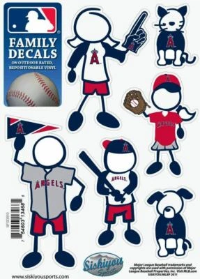 Los Angeles Anaheim Angels Outdoor Rated Vinyl Family Decals MLB Baseball - Image 1 of 3