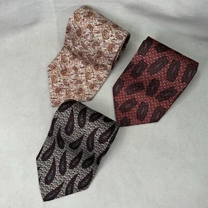 Calvin Klein Mens Neck Ties Lot of 3 Silk Linen 58" Long Made in USA CK - Picture 1 of 13