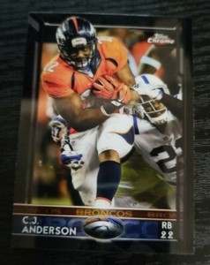 2015 Topps Chrome Mini Black #48 C.J. Anderson /15