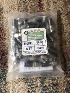 Bag of 25 - CM-RG6 Q - F Connectec Universal Connectors - Picture 1 of 2