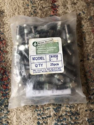 Bolsa de 25 conectores universais CM-RG6 Q - F Connectec - Imagem 1 de 2