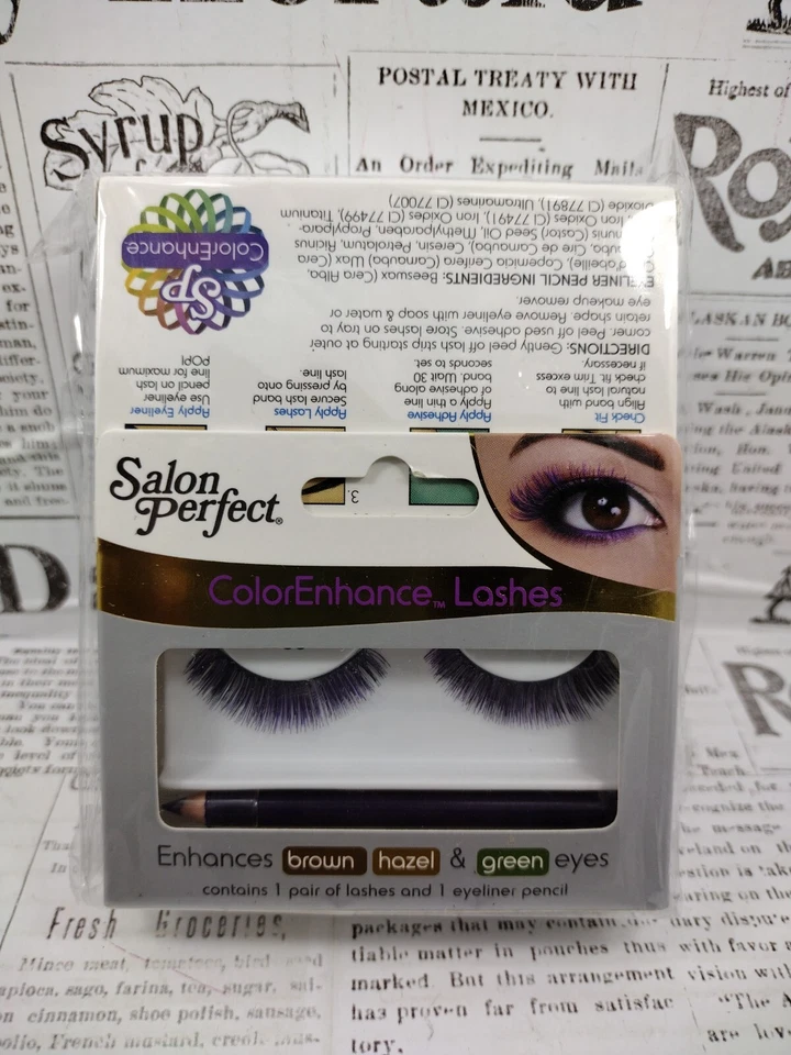 Salon Perfect Color Enhance False Eye Lashes Purpl Plum lot of 4 packages New - Image 1 of 4