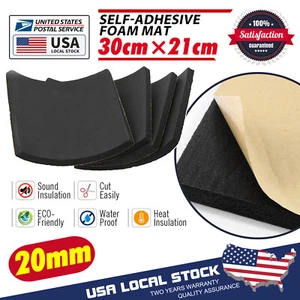 4x Adhesive Neoprene Rubber Sheet Sponge Foam Pad for Craft 12" x 8" x 4/5" - Picture 1 of 8