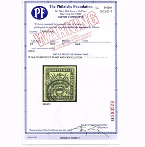 REFERENCE TRANSVAAL SCOTT #23 USED PF CERT READ YELLOW LISTING - Picture 1 of 3