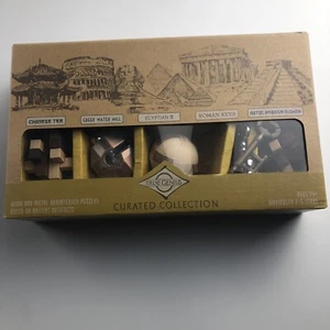 True Genius 5 Curated Collection Brainteaser Puzzles, Wood & Metal - Picture 1 of 10