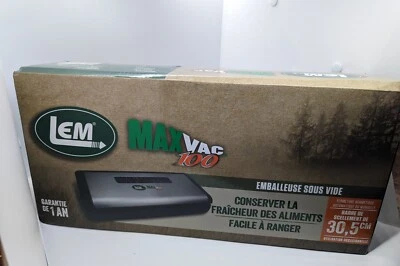 LEM Maxvac 100 Vacuum Sealer w/10 Gallon Bags and 10 Quart Bags New - Image 1 of 3