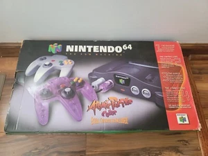 Nintendo 64 N64 With Extra Atomic Purple Console CIB Complete In Box Great Shape - Picture 1 of 8