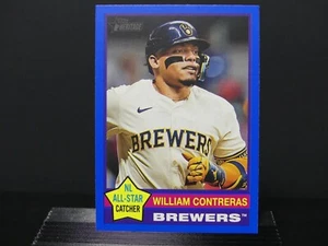 2025 Topps Heritage Blue Border #300 William Contreras Milwaukee Brewers - Bild 1 von 2