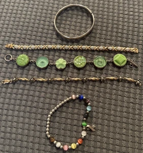 Lot Of Assorted Sterling Silver Bracelets-All Marked-69.8 grams Total - Picture 1 of 14