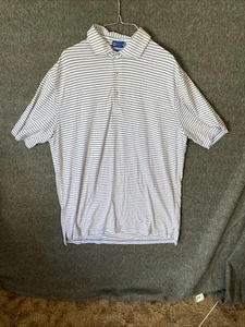 Camisa polo Stitch Golf Performance manga corta rosa/azul a rayas para hombre talla M - Imagen 1 de 8
