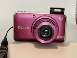 Canon PowerShot SX210 IS 14.1 MP Digital Compact Camera Purple 14x Zoom - Bild 1 von 12
