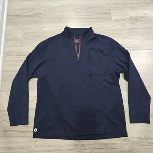 UNTUCKit 1/4 Zip Pullover Mens XL Blue Long Sleeve Shirt - Picture 1 of 10