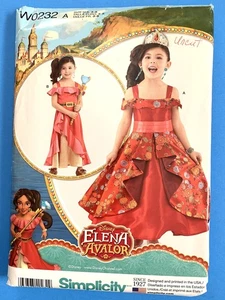 2017 Simplicity Girls Sz 3 - 8 UNCUT Girl's Costume Elena Pattern # 0232 - Picture 1 of 2