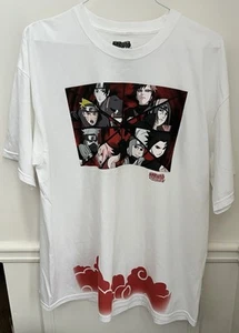 Naruto Shippuden White Graphic Short Sleeve T-Shirt SIZE 2 XL - Picture 1 of 7