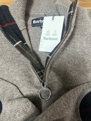 Barbour Holden Half Zip Jumper Sweater Military Marl 100% Wool  Sz S NWT $199 - Image 1 of 4