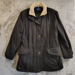 Mackintosh New England dunkelblauer Mantel mit Kunstfellkragen Damen L verstellbar - Bild 1 von 8