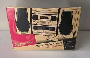 Emerson MS7777 3 Disc CD Changer Cassette AM/FM Shelf Stereo System Brand New - Picture 1 of 6