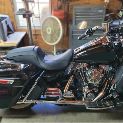 1997-2006 For Harley Road King EFI FLHRI Softer Thicker Seat 2-Up Smooth Style Foto 1 de 4
