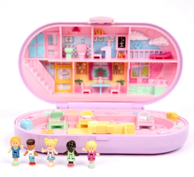 Polly Pocket Stampin' School Playset 1992 Vintage  Bluebird Toys Purple Compact - Image 1 of 4