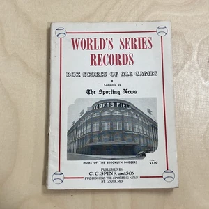 1954 WORLD'S SERIES RECORDS, BOX SCORES OF ALL THE GAMES, THE SPORTING NEWS - Picture 1 of 9