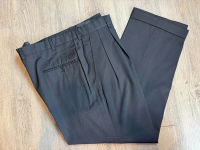 Hermosos pantalones de traje formales personalizados de cachemir negro para hombre Foto 1 de 4