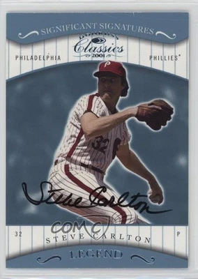 2001 Donruss Classics Legend Significant Signatures Steve Carlton #157 Auto HOF - Image 1 of 2