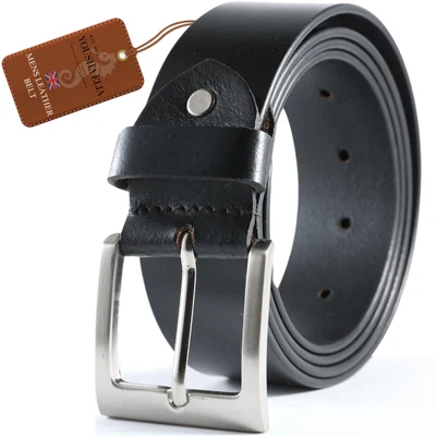 YOUSHA ELIA Herren Gürtel Schnalle Metall Klassisch für Vollnarbenleder Riemen