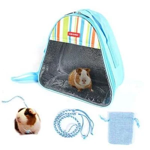 Hamster Guinea Pig Bag Carrier Accessories Small Standard 【Triangle】Sky Blue - Picture 1 of 8