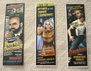 BOOKMARKS - 3 SILLY PROMOTIONAL BOOKMARKS - NEVER USED! - Picture 1 of 6